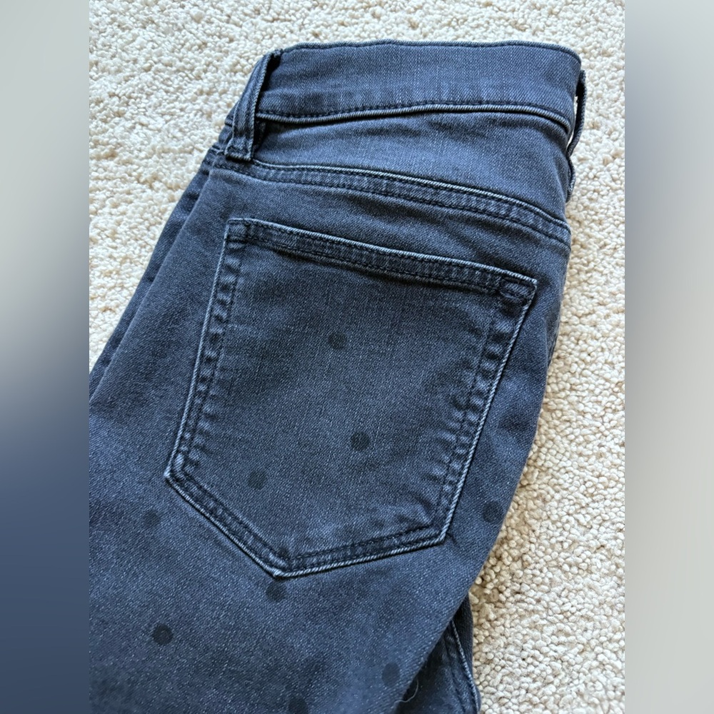 LOFT Women's Black Polka Dot Jeans - Picture 4 of 5